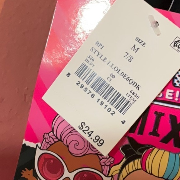 NWT Black and Pink Dress with Tulle Skirt from LOL Surprise || Size M 7/8 - Picture 3 of 3